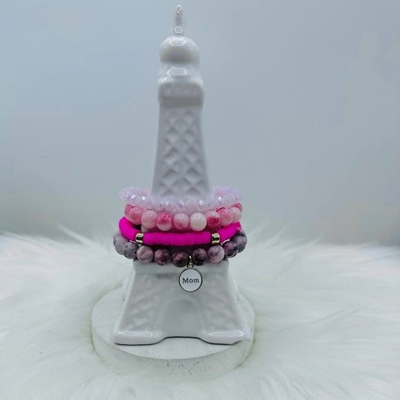Pink theme Mom Arm Candy Beaded Bracelet - Picture 4 of 7